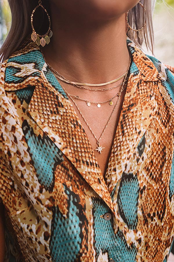 On Tour Layered Necklace In Gold