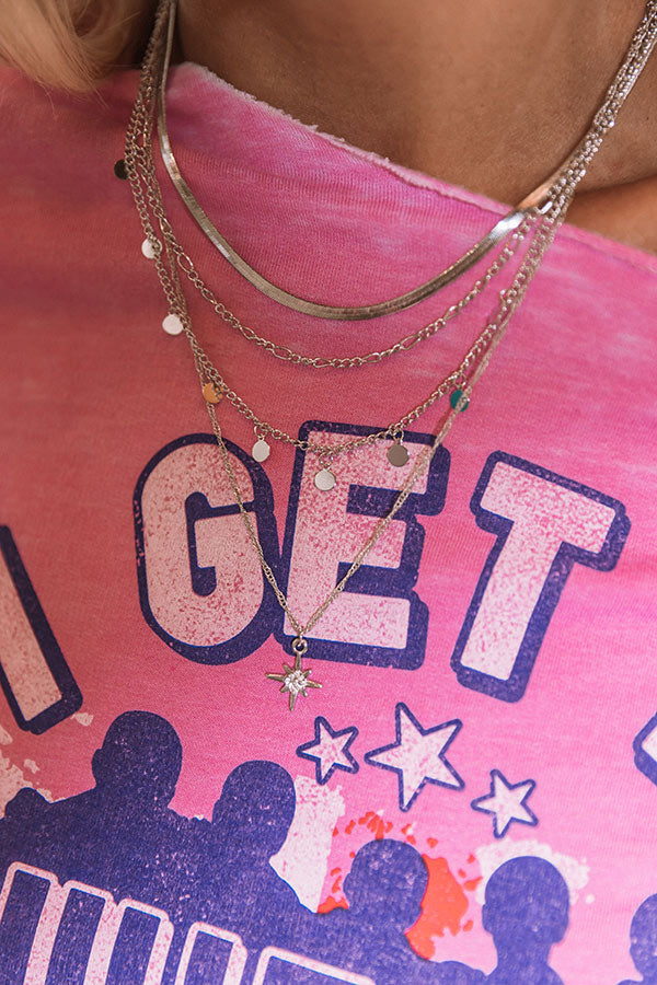 On Tour Layered Necklace In Silver Image - 3