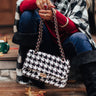 Meant To Be Houndstooth Crossbody In White Image - 1