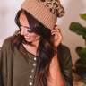 North Lake Leopard Beanie in Khaki Image - 1