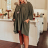 Charming Pose Babydoll Dress In Army Green Curves Image - 1