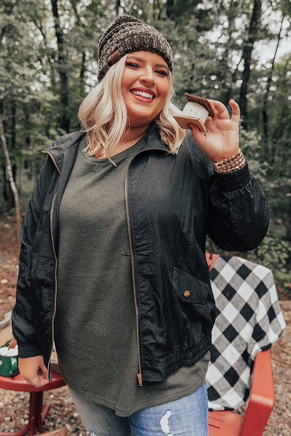 Rooftop Chill Windbreaker Jacket   Curves Image - 5