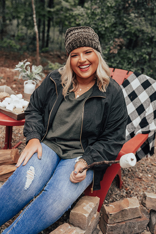 Rooftop Chill Windbreaker Jacket   Curves Image - 1