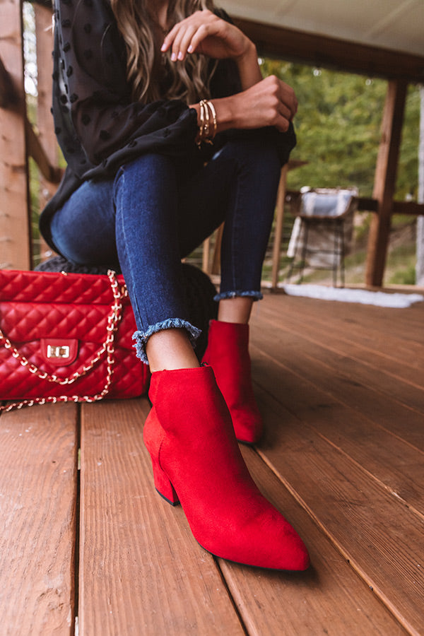 The Roselynn Faux Suede Bootie Image - 2