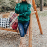 NYC Fall Knit Sweater In Hunter Green Image - 1