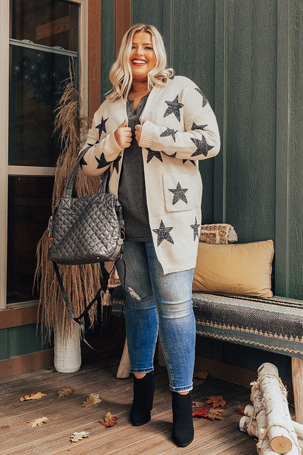 Warmed Up Knit Cardigan In Birch Curves Image - 4