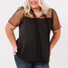 Stole The Show Shift Top In Black   Curves Image - 1