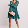 Writing Letters Shift Dress In Jade Image - 1