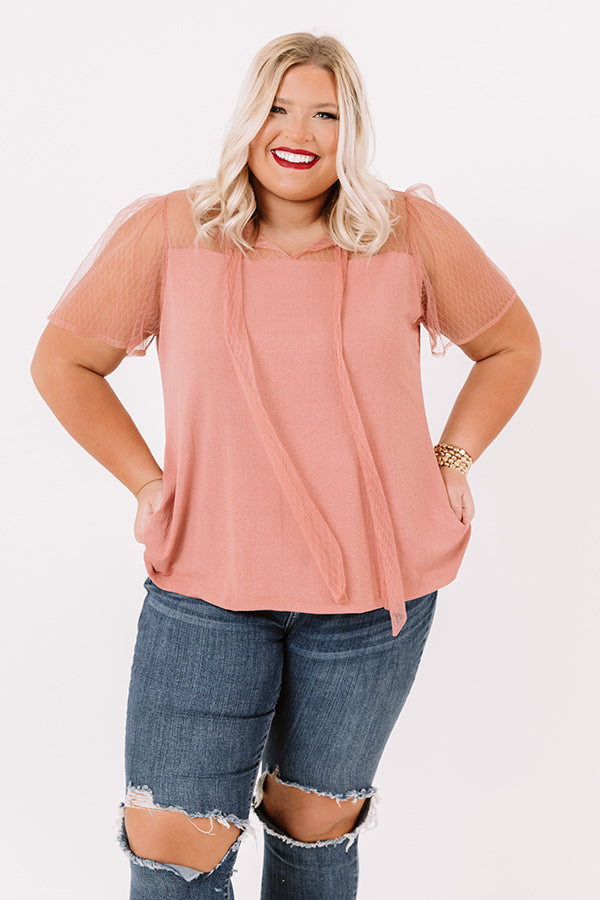 Stole The Show Shift Top In Blush Curves Image - 5
