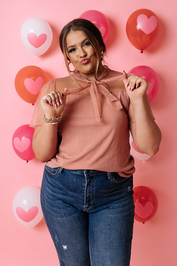 Stole The Show Shift Top In Blush Curves Image - 3