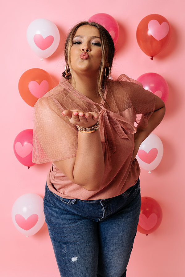 Stole The Show Shift Top In Blush Curves Image - 4