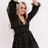 Twirling Under The Stars Ruffle Dress In Black Image - 1