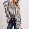 Seattle Breeze Stripe Top In Charcoal Image - 1