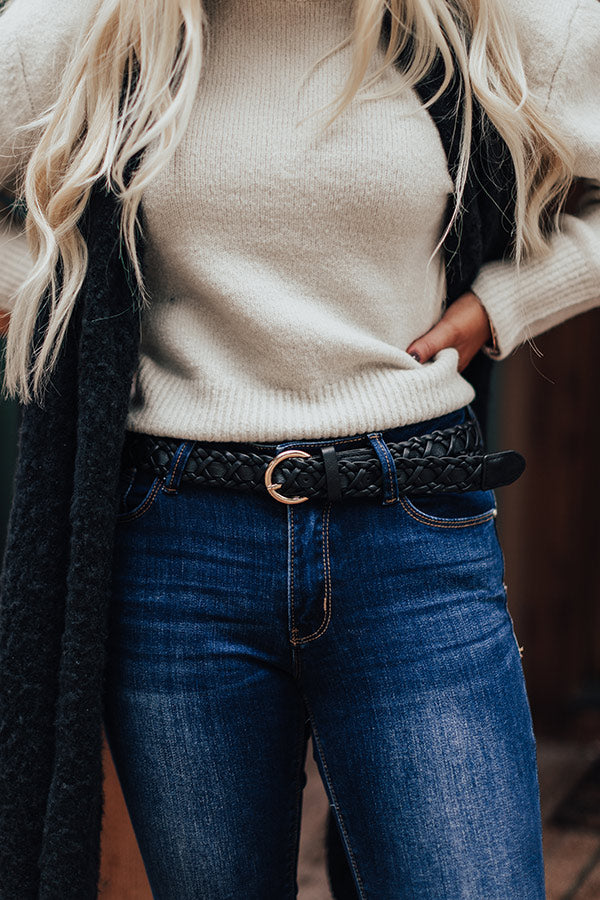 So Worth It Faux Leather Belt In Black Image - 1