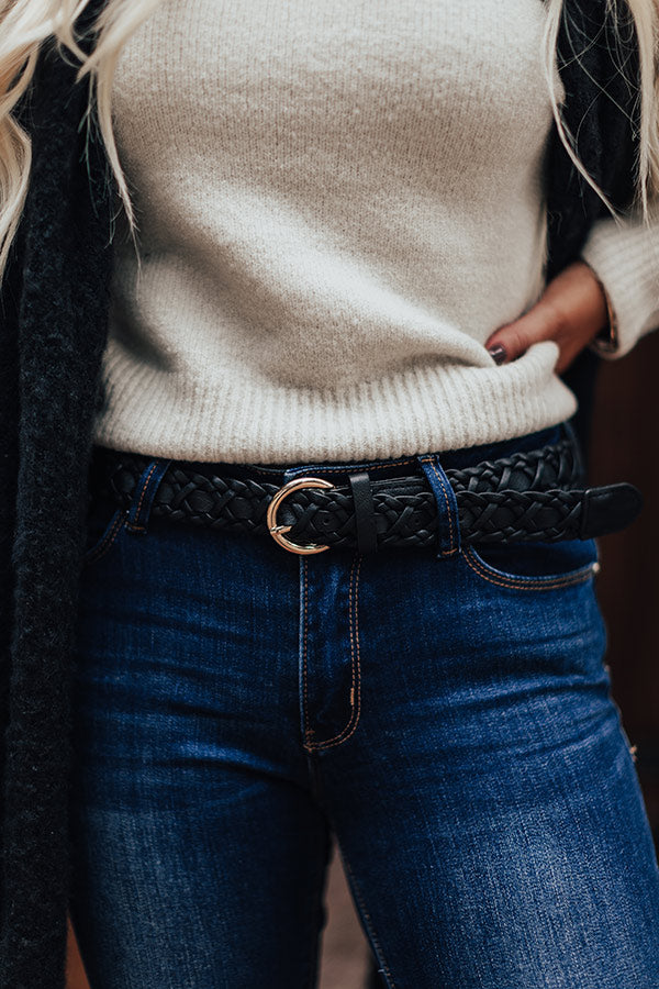 So Worth It Faux Leather Belt In Black Image - 2