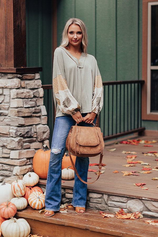 Day Market Shift Top In Sage Image - 3