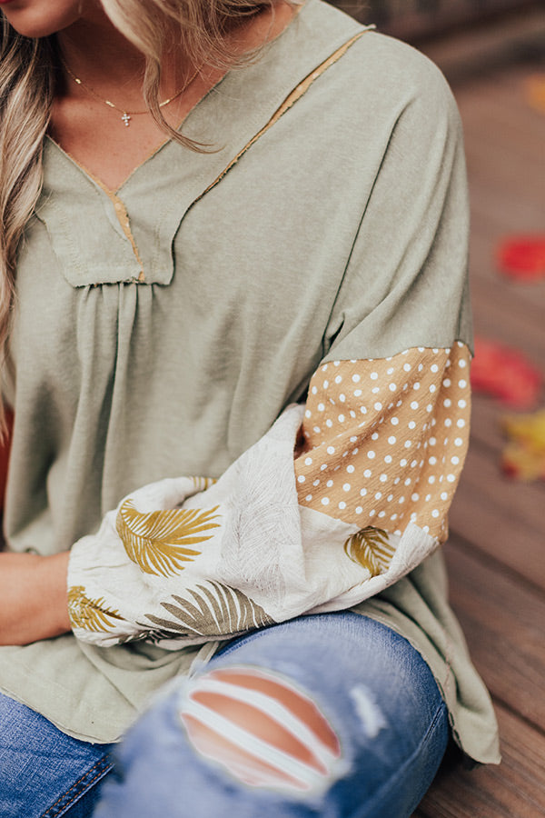 Day Market Shift Top In Sage Image - 5