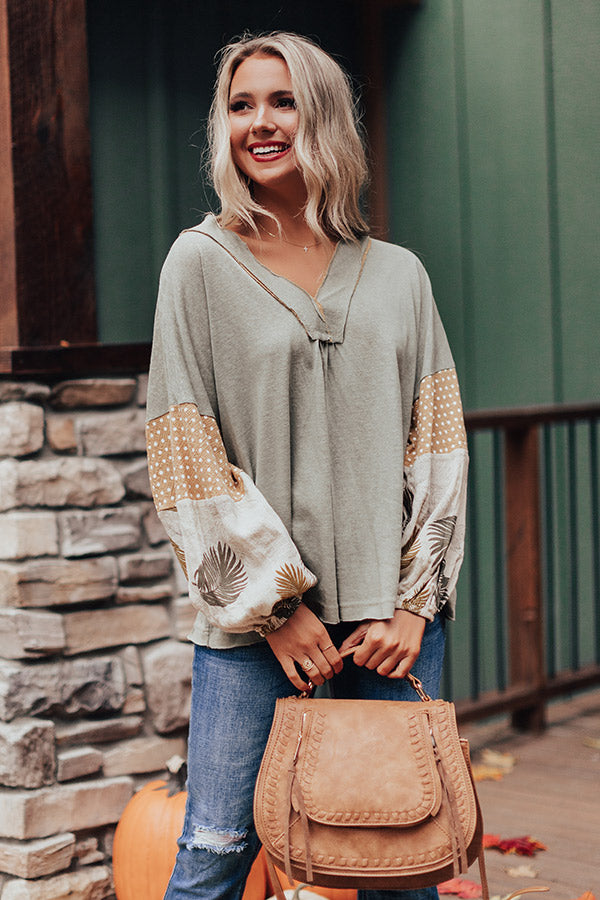 Day Market Shift Top In Sage Image - 1