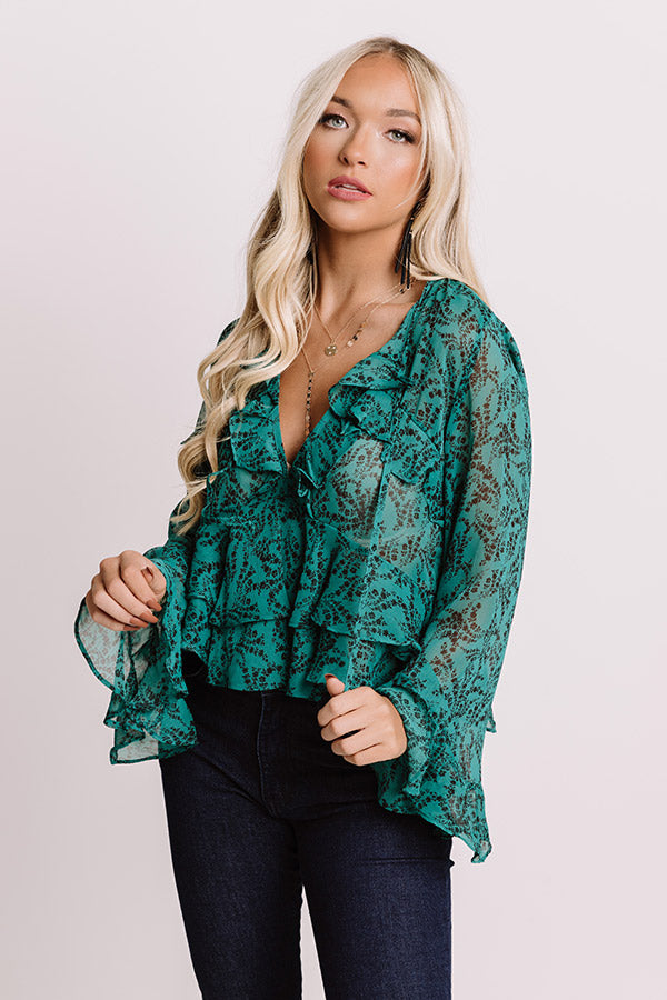 Moment Of Surprise Ruffle Top Image - 1