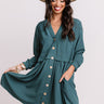 Talk Of The Town Shift Dress In Teal Image - 1