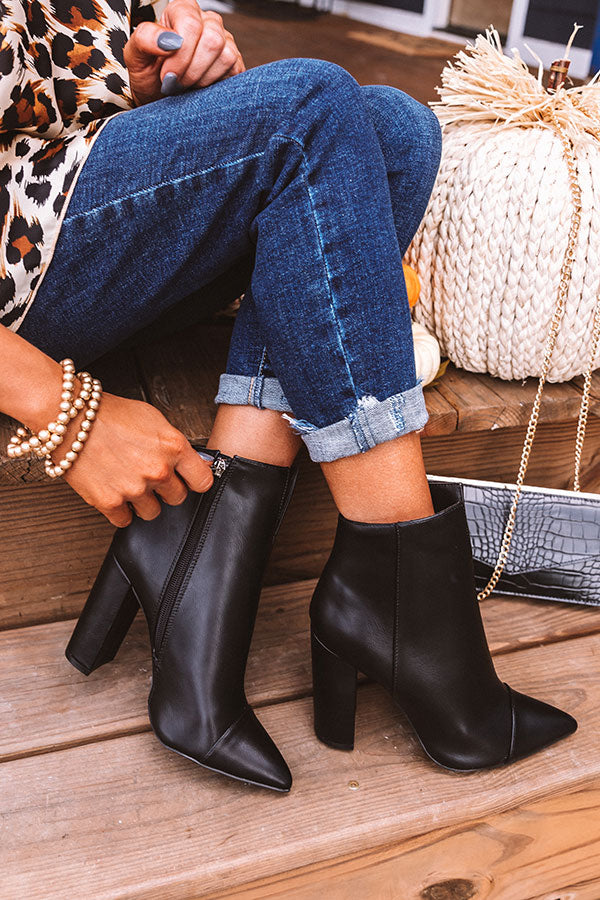 The Maia Faux Leather Ankle Bootie Image - 4