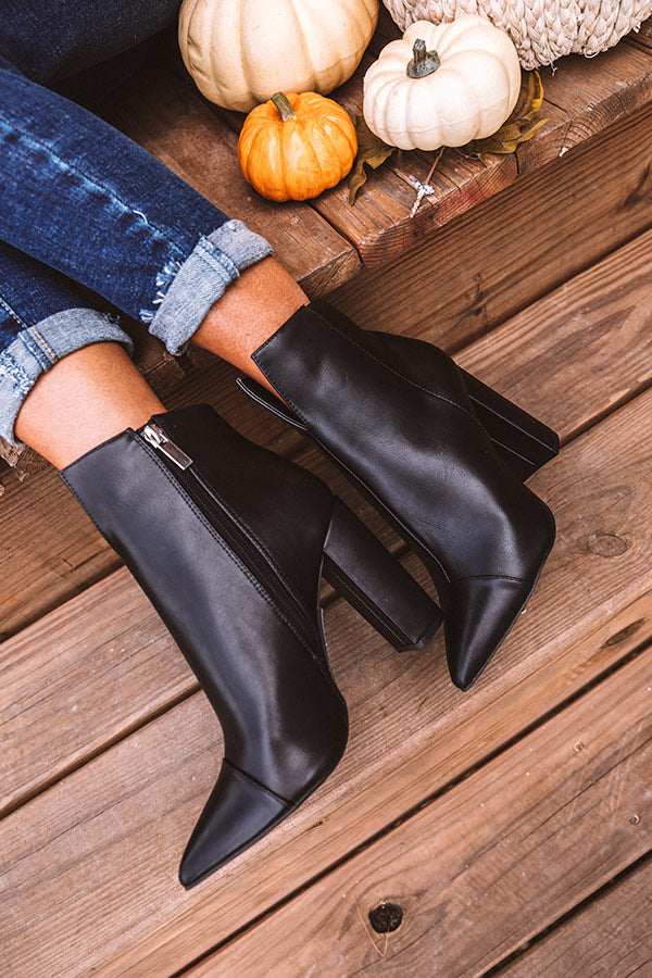 The Maia Faux Leather Ankle Bootie Image - 3