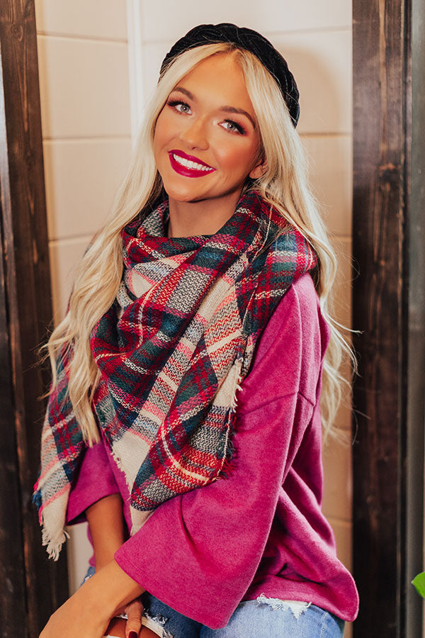 Plaid All Day Blanket Scarf Image - 3