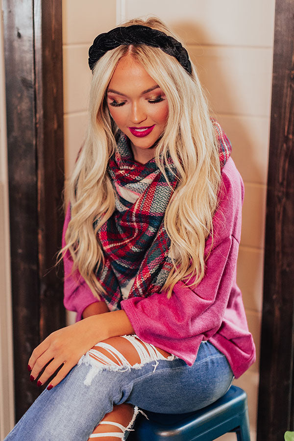 Plaid All Day Blanket Scarf Image - 1