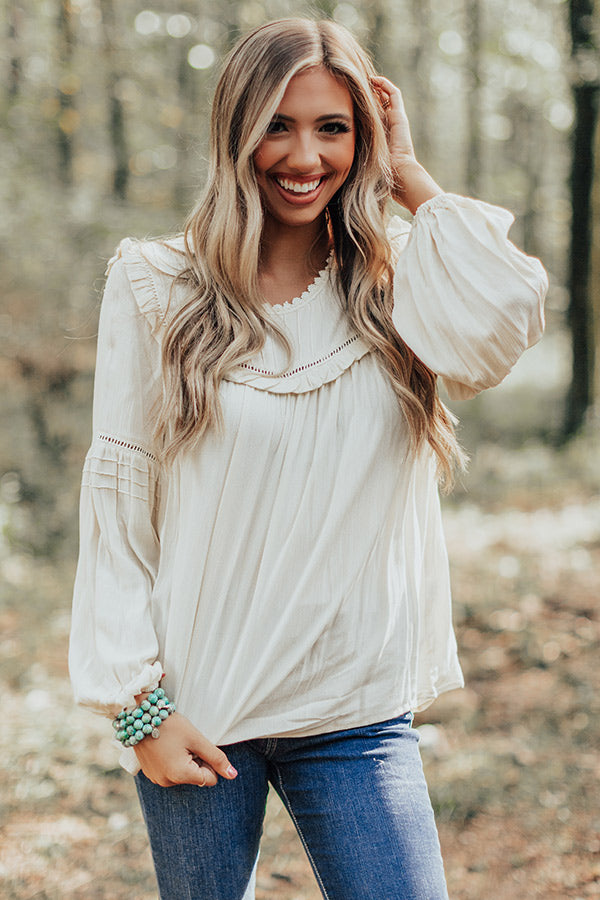 Starlight Swooning Shift Top In Cream Image - 2