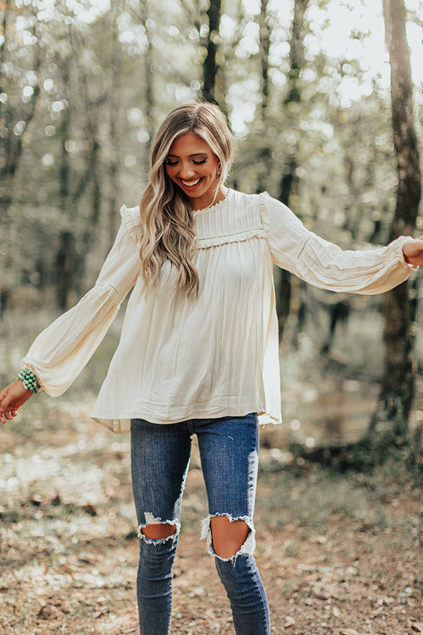 Starlight Swooning Shift Top In Cream Image - 1