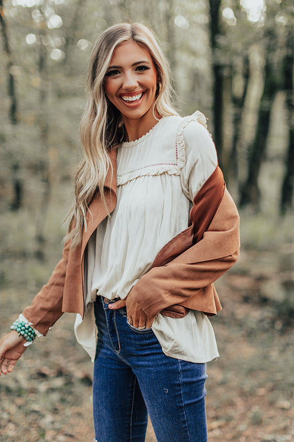 Starlight Swooning Shift Top In Cream Image - 5