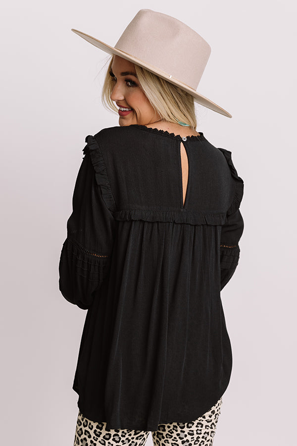 Starlight Swooning Shift Top In Black Image - 4