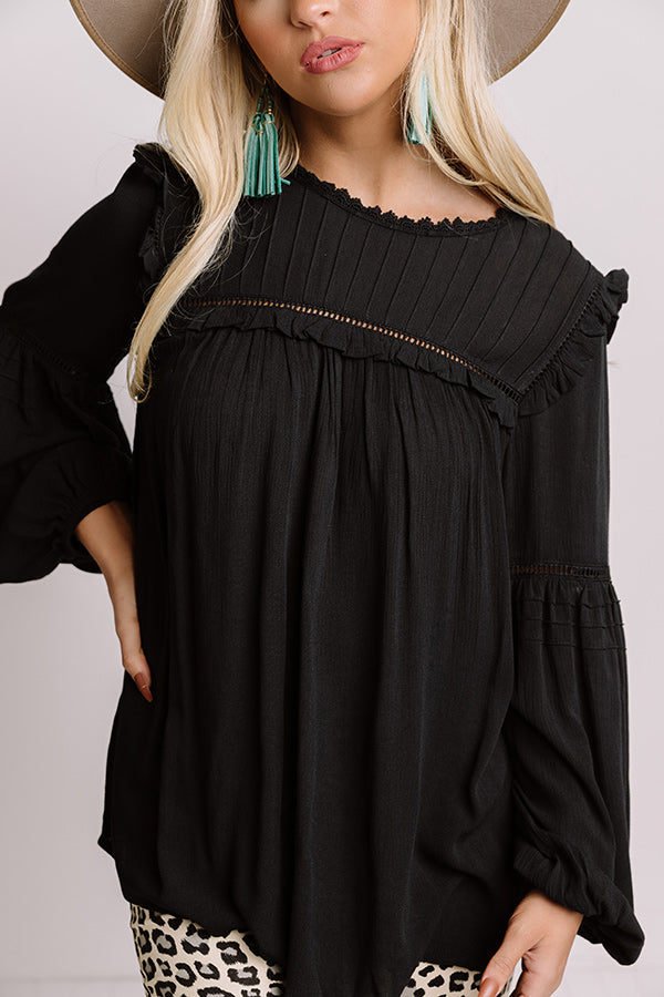 Starlight Swooning Shift Top In Black Image - 3