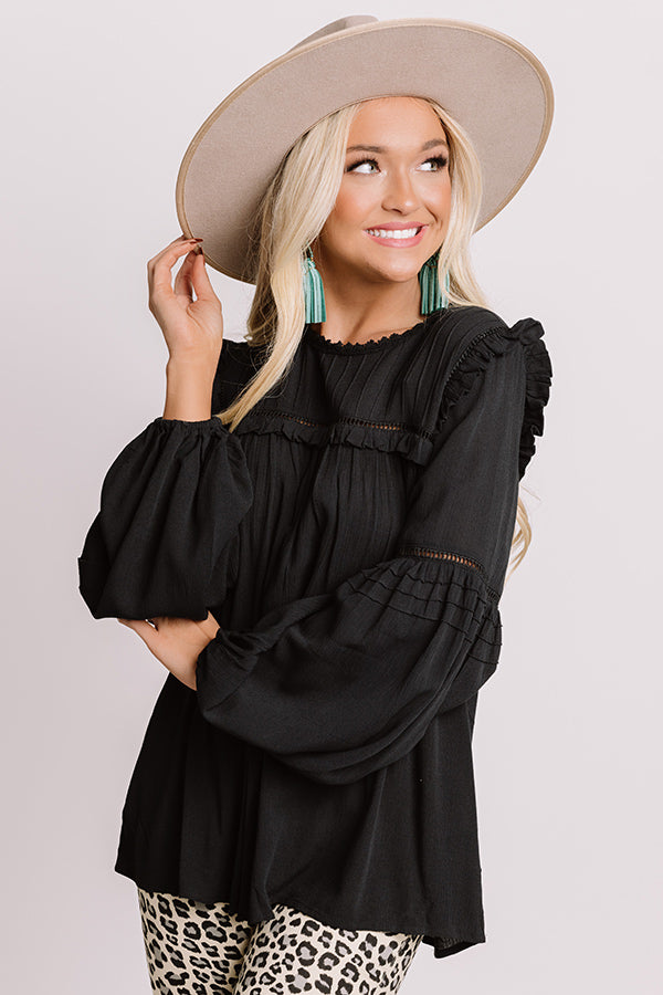 Starlight Swooning Shift Top In Black Image - 2