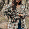 Road Trip Together Plaid Button Up Top in Brown Curves Image - 1