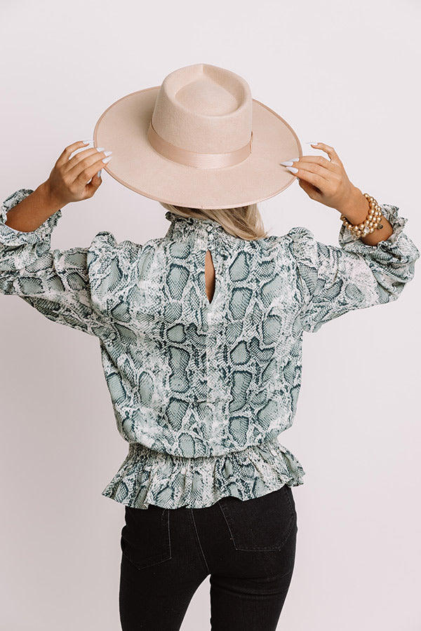 Wildly Stylish Snake Print Top Image - 5