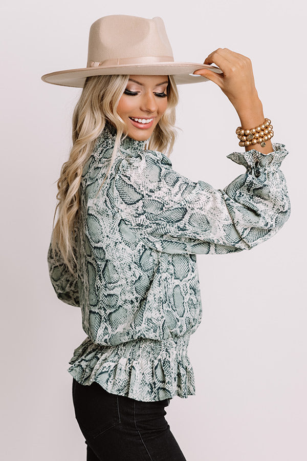 Wildly Stylish Snake Print Top Image - 4