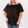 Uptown Brunch Velvet Burnout Top In Black Curves Image - 1