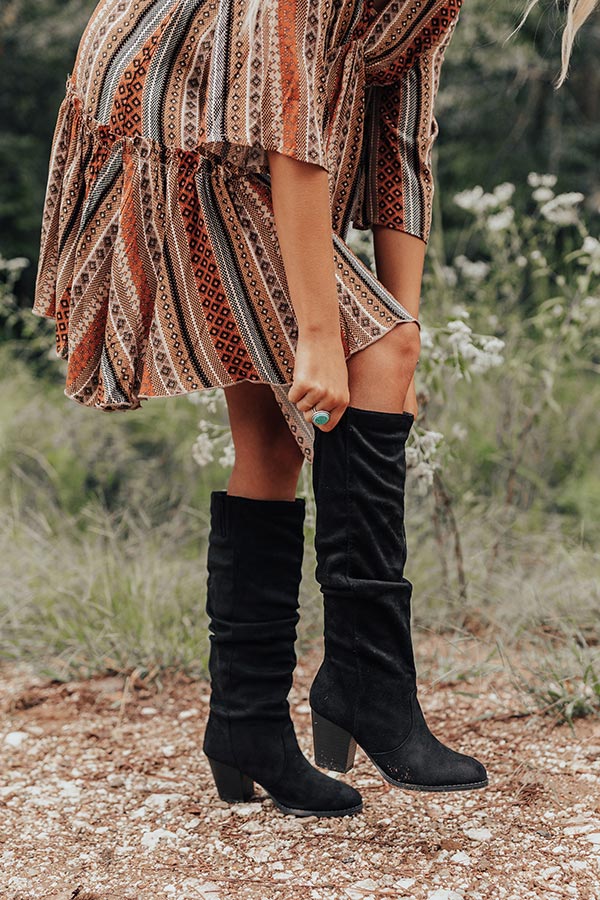 The Finch Knee High Boot In Black
