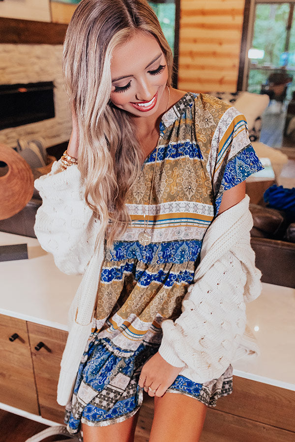 Autumn Instincts Shift Dress In Blue Image - 4