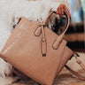 Ready For Date Night Faux Leather Tote In Latte Image - 1