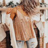 Chardonnay Chic Sequin Shift Tank In Camel Image - 1