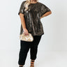 Chardonnay Chic Sequin Shift Top In Black Curves Image - 1