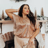 Chardonnay Chic Sequin Shift Top In Camel Curves Image - 1