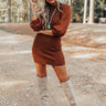 Abundant Love Sweater Dress In Chocolate Image - 1