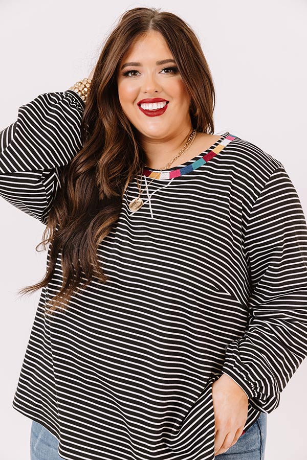 New Seasons Stripe Top  Curves Image - 3