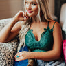 Paris Premier Lace Bralette In Hunter Green Image - 1