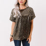 Chardonnay Chic Sequin Shift Top In Black Image - 1
