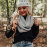 Chilly Vibes Chenille Infinity Scarf in Grey Image - 1