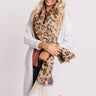 Crunching Leaves Leopard Scarf In Khaki Image - 1